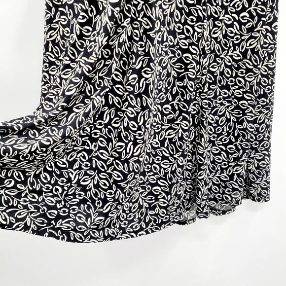 VTG Jessica Howard Black White Floral AOP Short Sleeve Knee Length Dress Size 6 - Picture 7 of 10